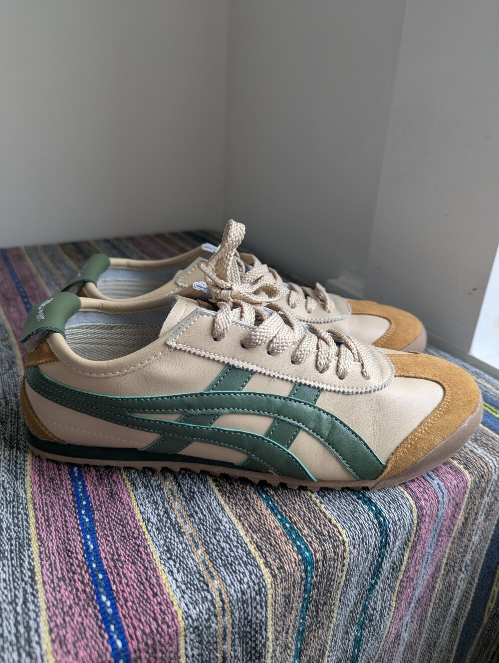 Onitsuka Tiger Mexico 66 HL202 Beige Green Sneakers 10W/8.5M/EU 42
